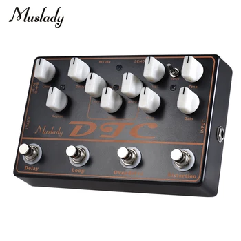 

Muslady Electric Guitar Effects Pedal DTC 4-in-1 Distortion + Overdrive + Loop + Delay Guitar Accessories Instrument Accessorie