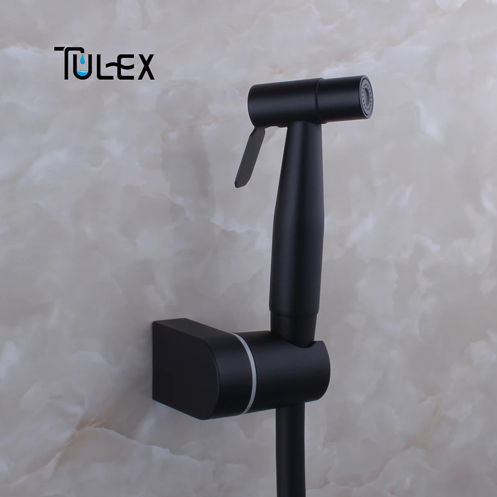 TULEX держатель для душевой головки кронштейн Подставка 2 положения для ванной комнаты стандартный размер аксессуары для ванной комнаты матовый черный АБС пластик