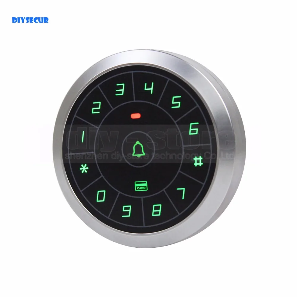 

DIYSECUR Touch Button Backlight Door Access Controller RFID Card Reader Metal Case Password Security Keypad For House Office