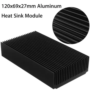 

120x69x27mm Aluminum Cooling Heat Sink Module Grille Shape Cooler Radiator Black Oxide Cooling Fin Heatsink For IC LED Power
