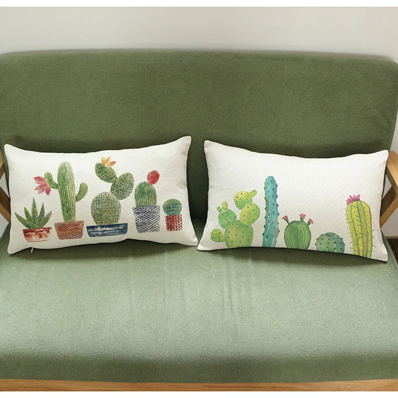 

45*45 &30*50 Cushion Cover Home&Car Decor Pillow case Colorful Cactus Throw Pillows Home Decorative Cushion Cover Der House