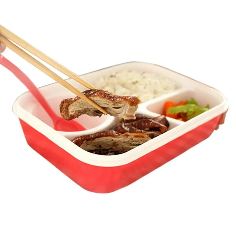 Пластик Обед Пищевой Контейнер красочные микроволновые обед Bento Box ужин дети