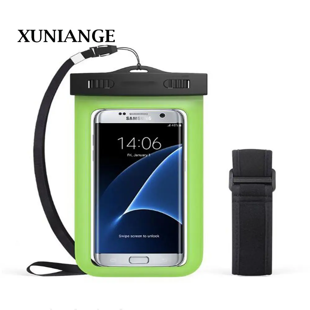 XUNIANG الهاتف المحمول للماء حقيبة شارة نماذج للماء الهاتف المحمول مجموعات PVC الرياضة في الهواء الطلق السباحة الانجراف المياه حقيبة p