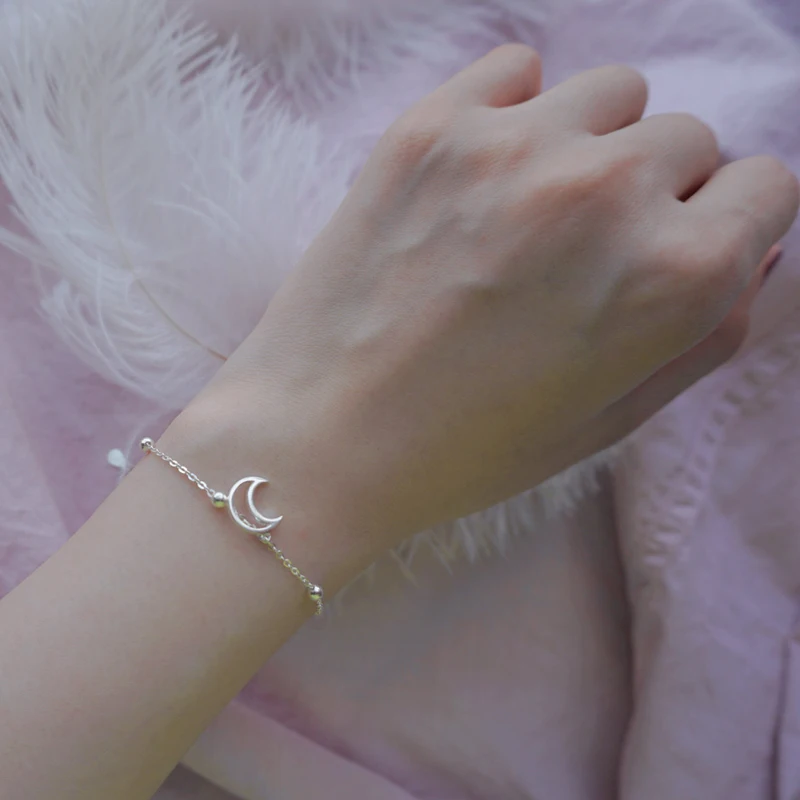 XIYANIKE 925 стерлингового серебра Луна полые бисером кубического циркония эксклюзивный браслет модный подарок ручной ювелирный ужин вечерние свадебные