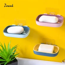 Нордическая мыльница аксессуар для ванной портативный мыльница для мыла дренажный лоток двухслойная клейкая настенная полка контейнер для всасывания