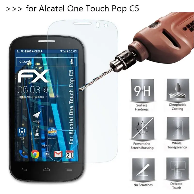 9H 2.5D 0 26 мм Закаленное стекло протектор для Alcatel One Touch Pop C5 LED экран закаленное