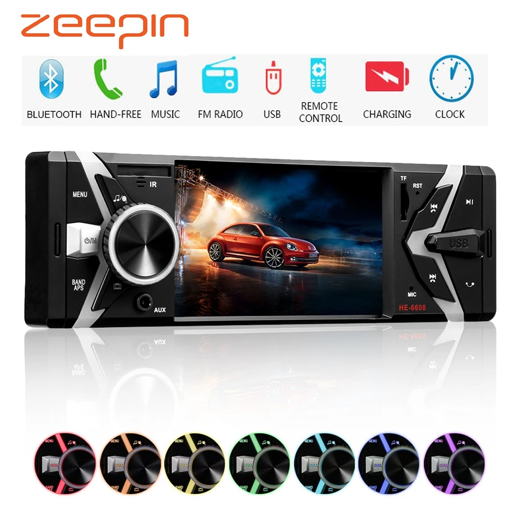 

4'' Car MP5 Player Stereo Audio 12V Bluetooth Multimedia Player FM Auto Radio Aux in Receiver SD USB MP3 MMC Remote Control