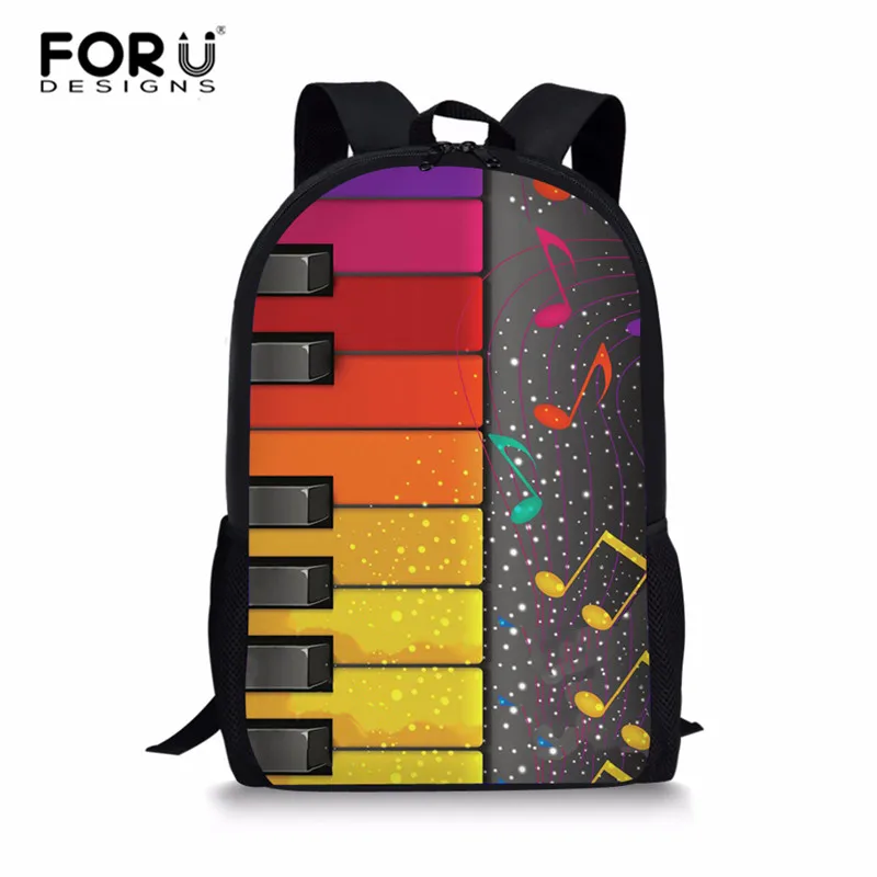 FORUDESIGNS/пианино музыка нота принт Для женщин Рюкзак молодежный рюкзаки для
