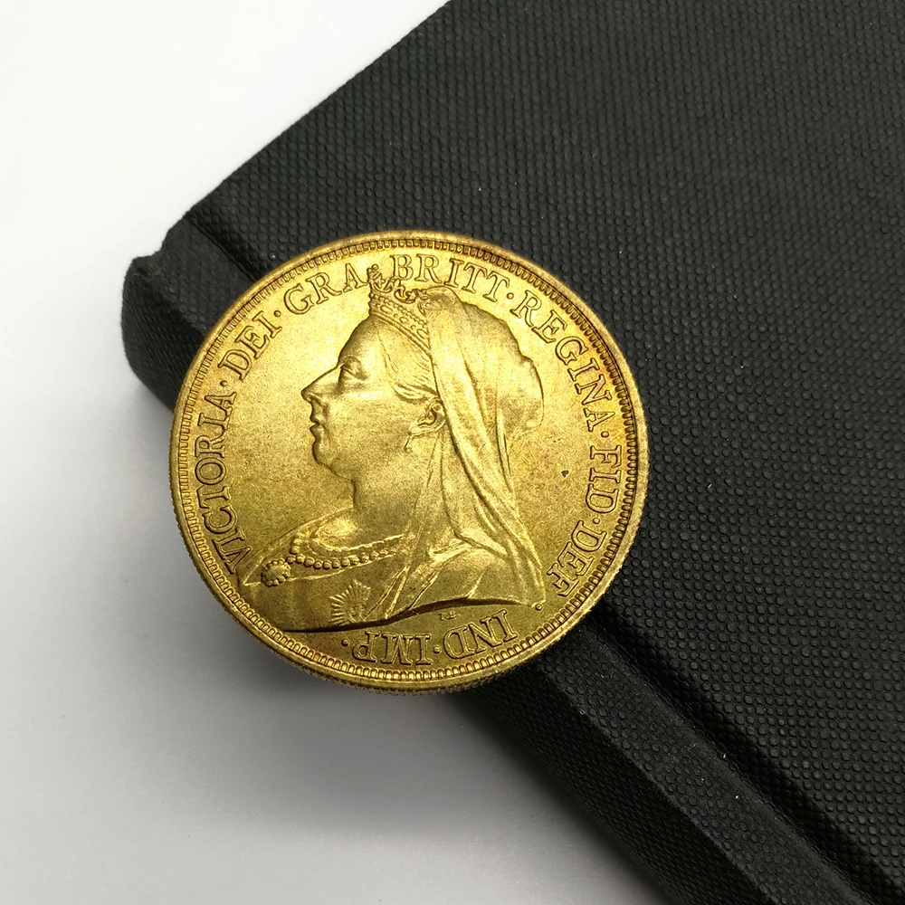 1894 Великобритании королевы Виктории SOVEREIGN позолоченные латунные металлические