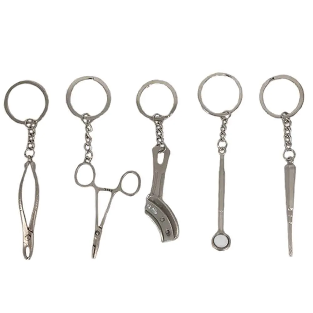 5pcs Dental Clinic Gift Orthodontic Personalized Keychain Dental