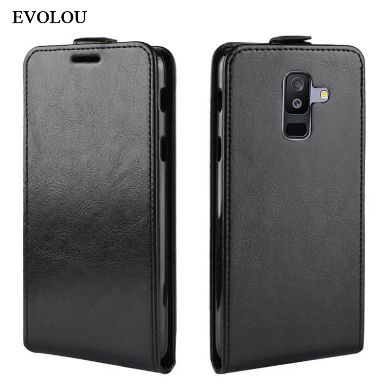 

Vertical Flip Leather Case for Samsung A6 Plus 2018 Cover Open UP Down Phone Bag for Etui Samsung Galaxy A6 2018 Phone Case Skin