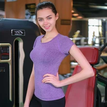 Одна дышащая Спортивная футболка, Топ Фитнес, короткий рукав, тонкий, круглый воротник, быстро сохнет, высокая эластичность, бег, тренажерный зал чистый цвет йога костюм