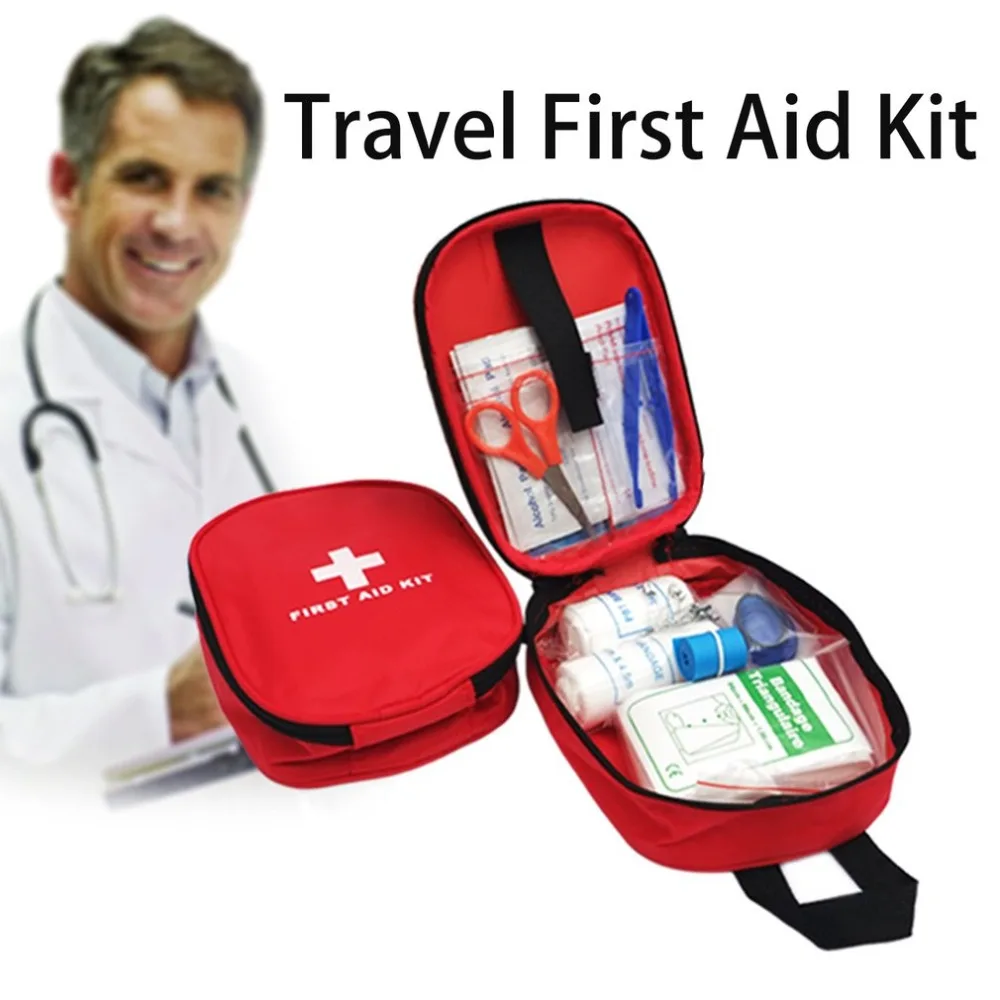 

NEW 15PCS/SET Portable Size Emergency Survival Bag Outdoor Camping Travel Car First Aid Bag First Aid Medical Bag Survival Kit