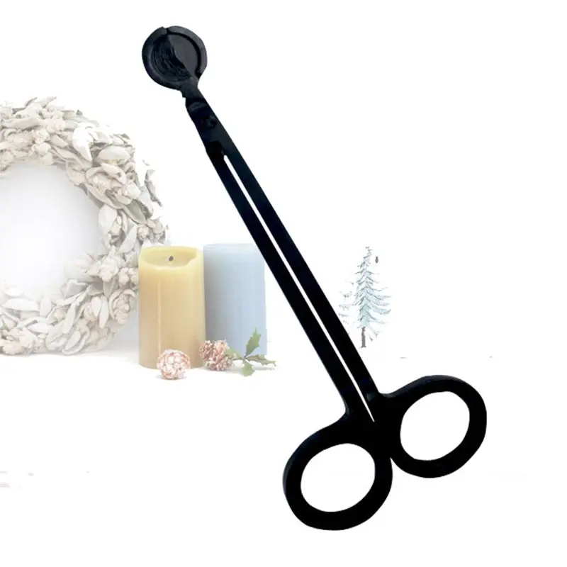 7 Inch Candle Wick Cutter Stainless Steel Trimmer Scissor Snuffers Black HUG-Deals