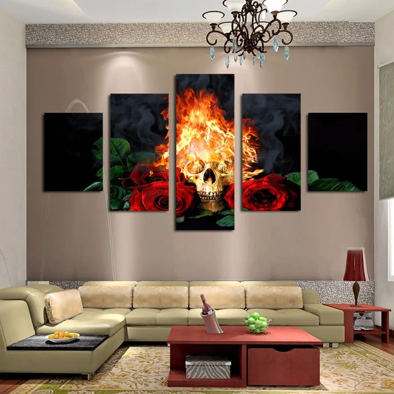 

Rose fire skull New DIY 5D diamond embroidery cross stitch diamond painting home decor gifts Cartoon needlework crafts HL311