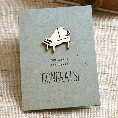 Eno поздравительные мини поздравительные открытки для всех целей, деревянный орнамент маленькие подарочные открытки для продвижения подарка - Цвет: MINI 1805 II 06