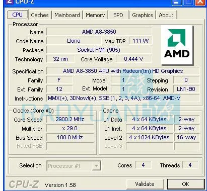 AMD a-серия A8 3850 A8-3850 2,9 ГГц 100 Вт четырехъядерный процессор AD3850WNZ43GX A8 3850K разъем FM1/905pin