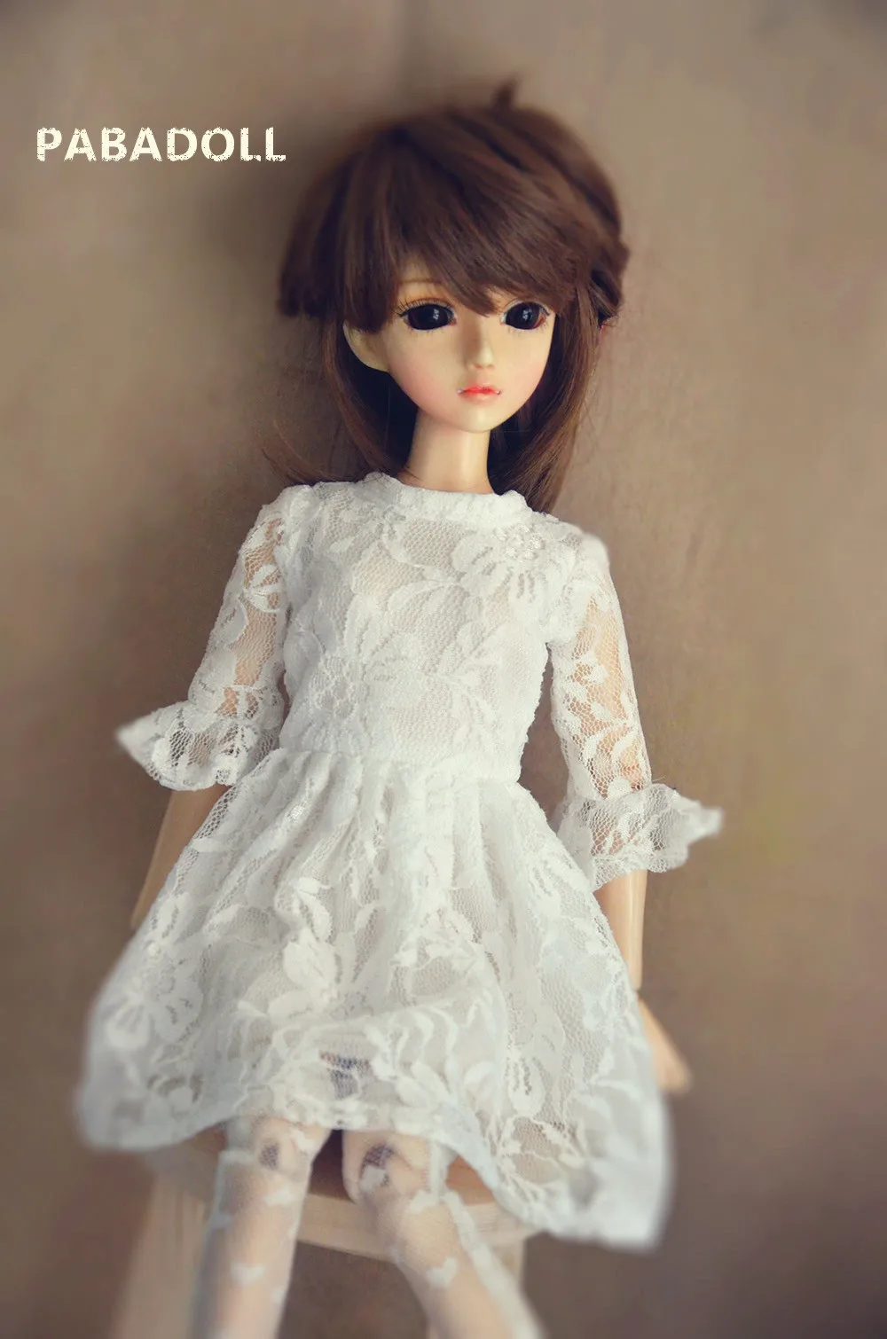 Красивое белое кружевное платье для куклы BJD 1/6 YOSD 1/4 MSD 1/3 SD16 кукольная одежда