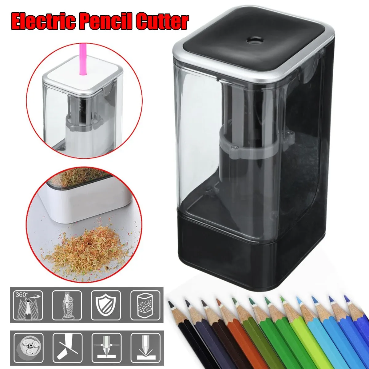 

Electric Pencil Sharpener Colored Pencil Sharpener automatic pencil cutter