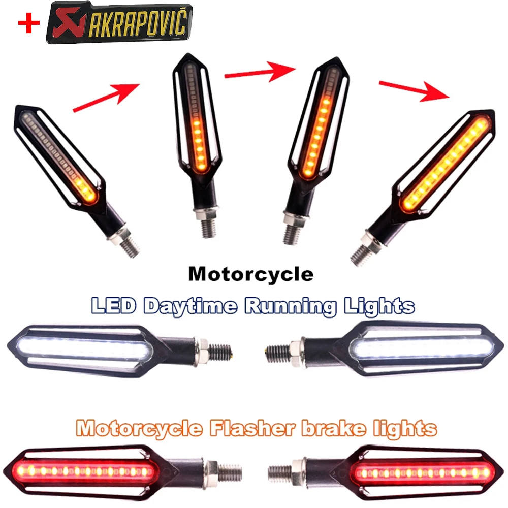 

12V Motorcycle Turn Signal Led Blinker Flasher Lamp DRL Light For suzuki dl250 dl650 gn125 gn250 KTM duke Honda CB CBR Akrapovic