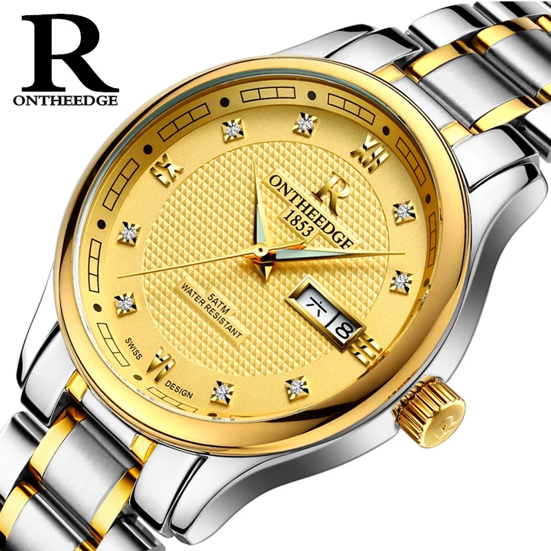 

Automatic Watch Self-Wind ONTHEEDGE Mens Watches Top Brand Luxury Business Watch Style