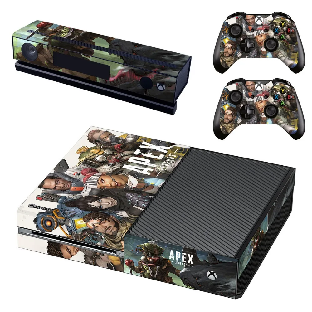 

New Skin Sticker Decal For Xbox One Console and Kinect and 2 Controllers For Xbox One Skin Sticker Vinyl - APEX Legends