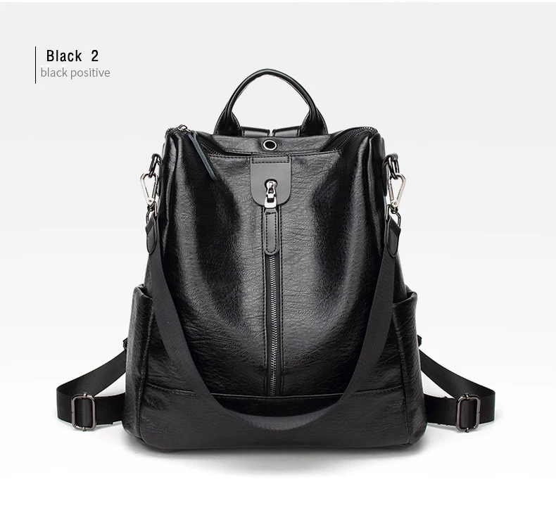 Рюкзак женский 2019 Лето Новые рюкзаки для женщин черный Путешествия Рюкзак мягкий из искусственной кожи Школьные сумки для