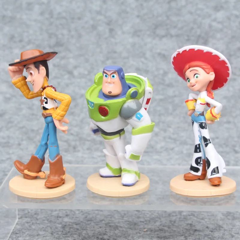 

3/pcs Toy Story 4 woody Trice Buzz Lightyear Handmade Decoration Toy Car Decoration Ornament Toy Action Model Gift for Children