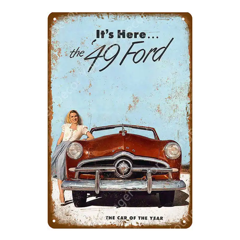 Metal Tin Sign CORVETTE CAR Pub Bar Home Vintage Retro Poster Cafe ART