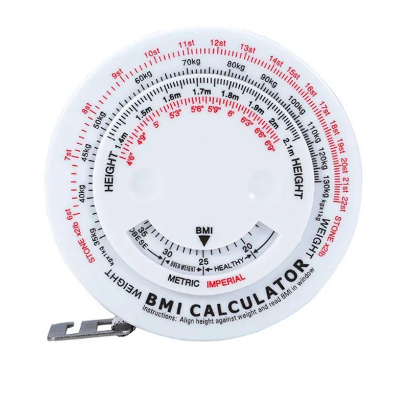 Body Mass Measuring Tape w BMI Calculator - Fitness Weight Loss Muscle Fat Test #4l19 (8)