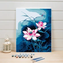 Картины по номерам Цветы DIY Ручная Краска ed Масляные картины на холсте акриловая краска для спальни стены Свадебные украшения