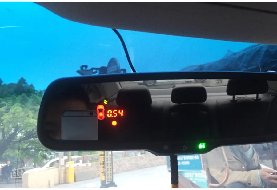 12 дюймов Автомобильный интерьер зеркало заднего вида монитор передний задний датчик парковки с оригинальным кронштейном 8 шт. 16 мм плоский радар сенсор s