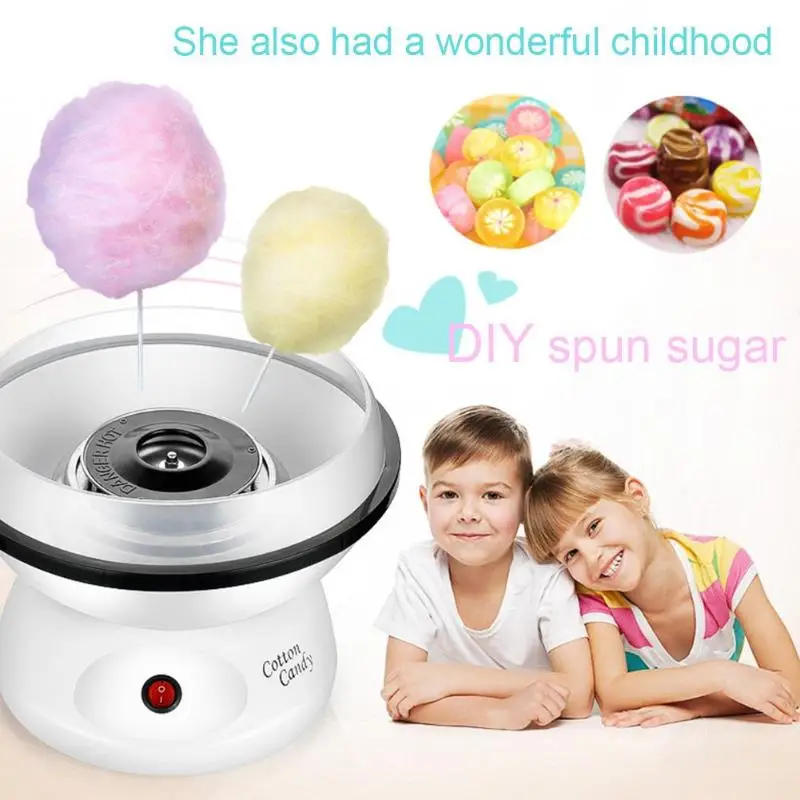 

Full Automatic DIY Sweet Cotton Candy Maker Mini Electric DIY Sugar Machine Food Processor Machine Kids Gift