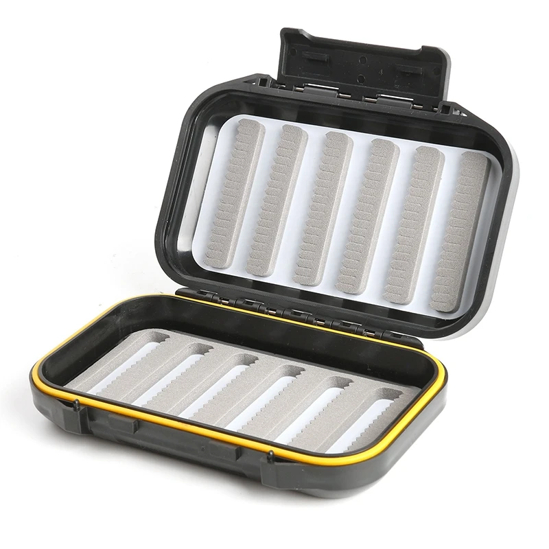 

Waterproof Fly Fishing Box With Slim Or Easy Grip Foam Plastic Fly Box Fishing Accessories Hooks Waterproof Small Fishing Gear