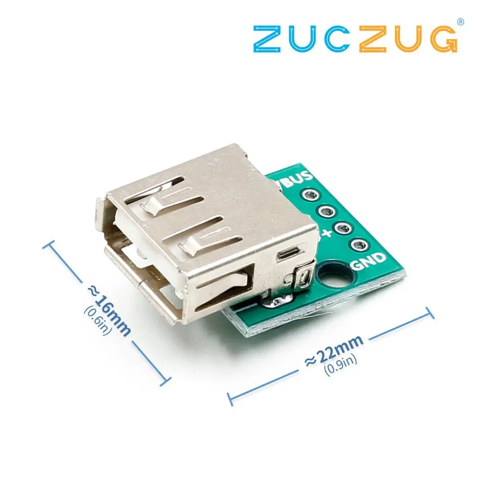 1 шт. USB 2 0 гнездовая головка для DIP 54 мм Pin 4P модуль адаптера | Электронные