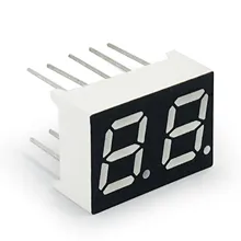 MCIGICM 100 шт. 7 сегмент общий анод 2 битовая цифровая трубка 0,2" 0.28in. Красный светодиодный дисплей 7 segmentos светодиодный цифровой трубки