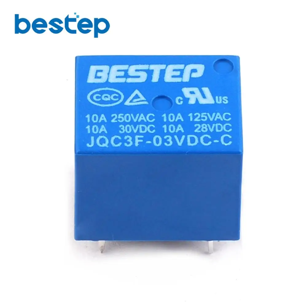 

5PCS BESTEP T73 3V Relay Blue JQC3F-03VDC-C