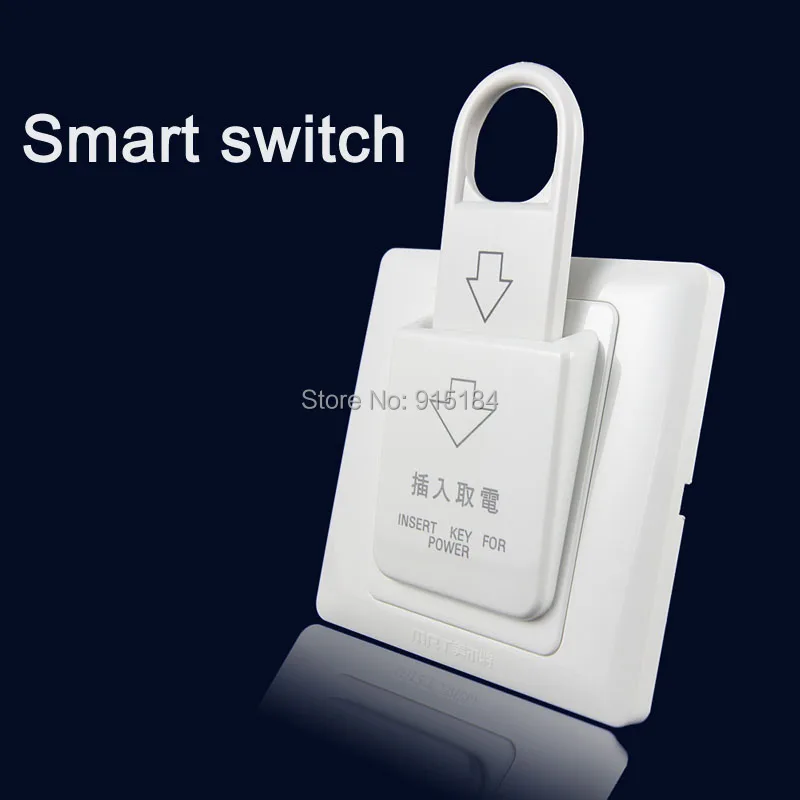 

Free Shipping 86x86mm Hotel Magnetic Card electric Switch 220V/25A push button Insert Key electrical power control socket