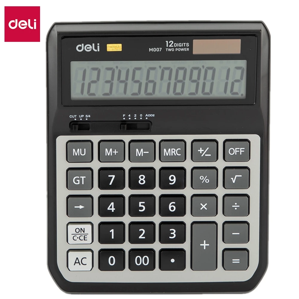 ديلي حاسبة 12 أرقام المعادن المزدوج الطاقة الشمسية الأعمال مكتب المالية سطح المكتب حاسبة EM00720