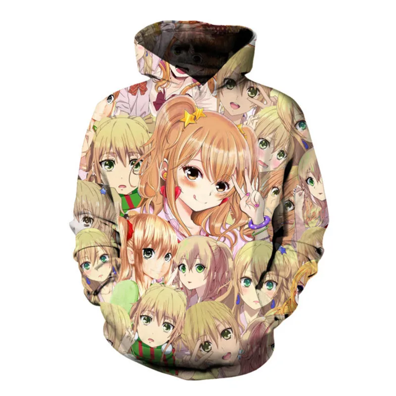 

SOSHIRL Citrus Anime Hoodies Comic Fans Pullovers Harajuku Pocket Sweatshirt Mens Sweat Homme Unisex Funny Holiday Tracksuit