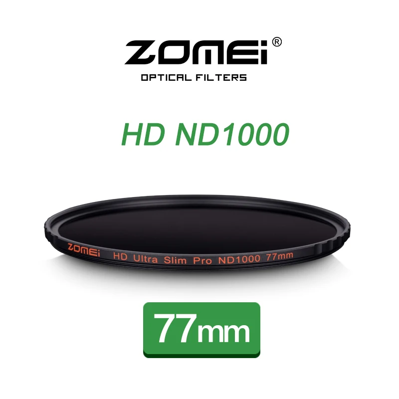 

ZOMEI HD MC ND1000 77mm Ultra-thin Neutral Density Gray Filter 10 Dimmer Decreas Light For Nikon Canon 70-200mm 24-70mm Lens