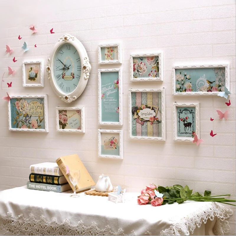 clock design warm wall hanging family photo frame home decor wooden wedding casamento pictures frames cadre - Wall Hanging Photo Frames Designs clock design warm wall hanging family photo frame home decor wooden wedding casamento pictures frames cadre - Wall Hanging Photo Frames Designs