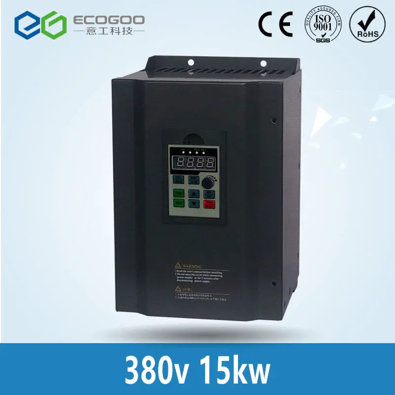 

15KW 380V 3Phase Input 32A Frequency Inverter Triphase 3 Phase Output VFD Frequency Converter Motor Speed Controller 50/60Hz