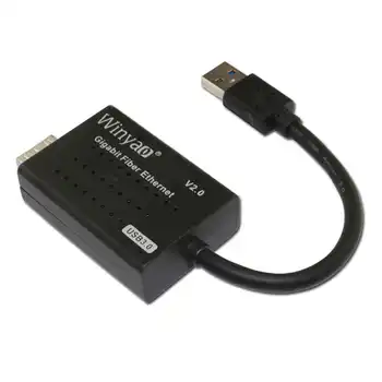 Winyao USB1000F USB3.0 To SFP 1000M Gigabit Fiber NIC Ethernet Network Card for PC Notebook rtl8153 chipset For media converter