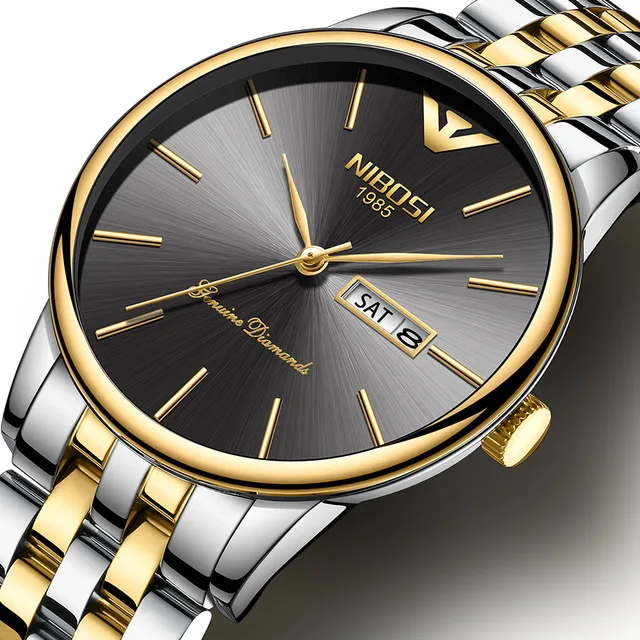 Gold Watches Brand Luxury Fashion Quartz Watch Men Full Steel Waterproof Sport Watch Clock Relogio Masculino