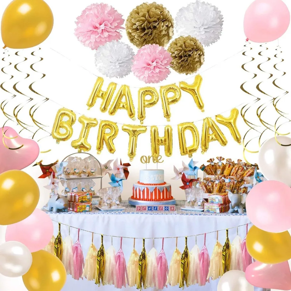 Nastasia Birthday Decoration Balloon 32 Inch Baby Shower Girls First Birthday Party Anniversaire Fille Fiestas Infantiles Ballons Accessories Aliexpress
