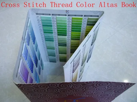 

Embroidery Top Quality Real Thread Wrapped Cross Stitch Thread Color Map Cross Stitch Real Embroidery Thread Color Atlas Book