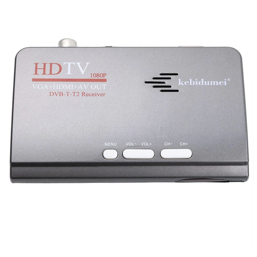 Kebidumei DVB-T DVB-T2 ТВ-тюнер ресивер T/T2 ТВ-приставка VGA AV CVBS 1080P HDMI Цифровой HD спутниковый ресивер для lcd/CRT мониторов