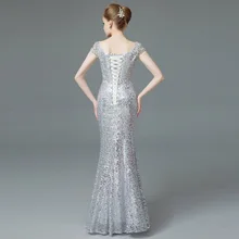 Prom Dresses sequined clothes Long For Special Occasions Evening Dress night Gowns Mermaid 2017 Long Evening Dress