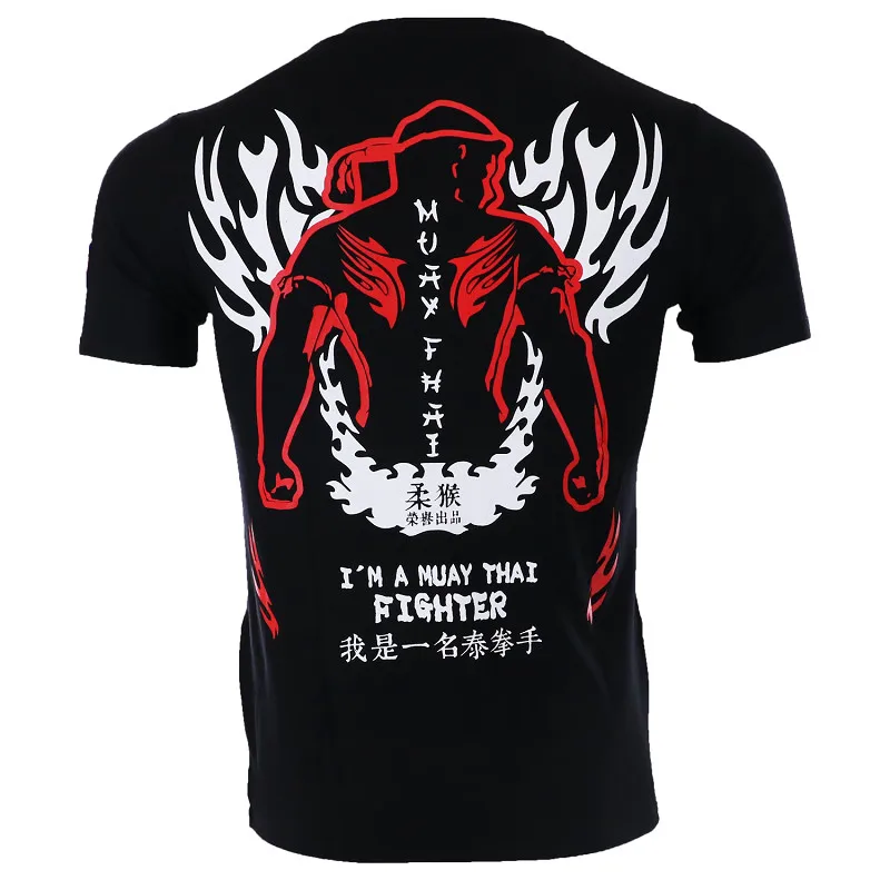 Goede Mannen Challenger Boksen Korte Jerseys Mouwen Kick MMA Kicking Muay Thai Ademend Kick Karate Sport korte T shirt